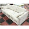 Image 1 : LINEN GEOMETRIC 3 SEAT SOFA