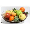 Image 1 : 2 CENTER PIECE BOWLS ONE WITH ARTIFICIAL FRUIT