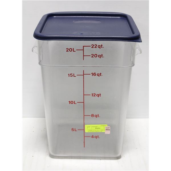 CAMBRO 22 QT POLY CARB DRY INGREDIENT BINS W/ LID