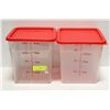Image 1 : 2 CAMBRO 8QT POLY CARB DRY INGREDIENT BINS