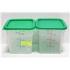 Image 1 : 2 CAMBRO 3.5L POLY CARB DRY INGREDIENT BINS