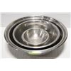 Image 1 : LOT OF 8 ASSORTED STAINLESS STEEL MIXING BOWLS