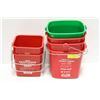 Image 1 : LOT OF 6 ASSORTED SAN JAMAR CLEANING BUCKETS