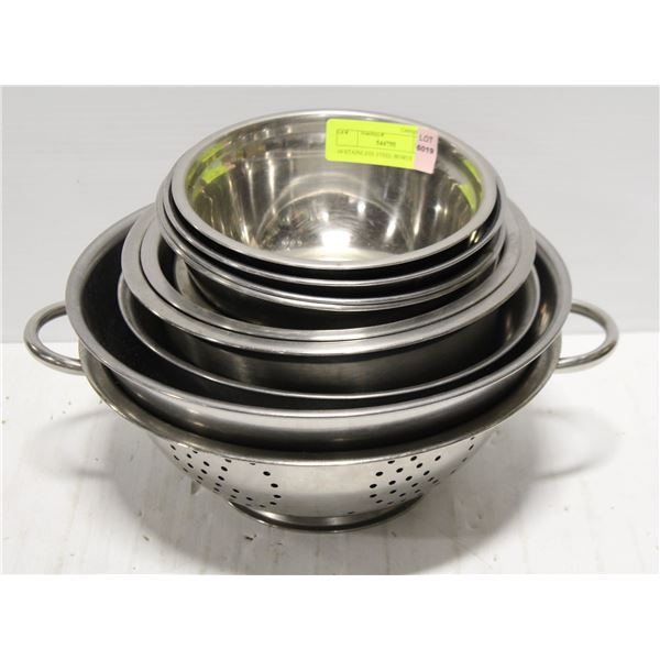 10 STAINLESS STEEL BOWLS