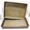 Image 1 : LOT OF 2 STRAPPED ROASTING PANS 23.5" X 17.5" X 3"