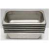 Image 1 : 6 STAINLESS STEEL 1/3 SIZE 4" DEEP FOOD PANS