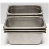 Image 1 : 7 STAINLESS STEEL 1/3 SIZE 6" DEEP FOOD PANS