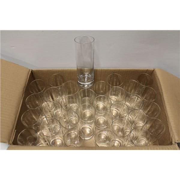 FLAT OF 32 STOLZLE DRINKING GLASSES