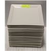 Image 1 : STACK OF 21 PORCELAIN 9.5" SQUARE PLATES