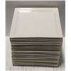 Image 1 : STACK OF 20 PORCELAIN 9.5" SQUARE PLATES