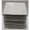 Image 1 : STACK OF 15 PORCELAIN 10" SQUARE PLATES