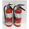 2 CHARGED 5-7LBS FIRE EXTINGUISHERS