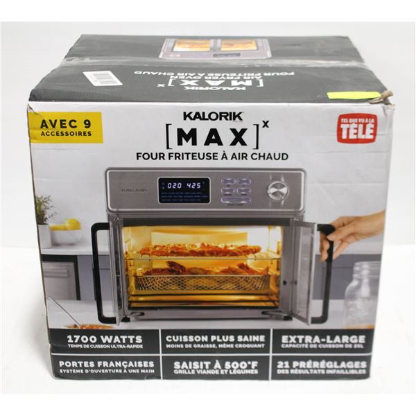 NEW REPACKAGED KALORIK MAX AIR FRYER OVEN, CHECKED