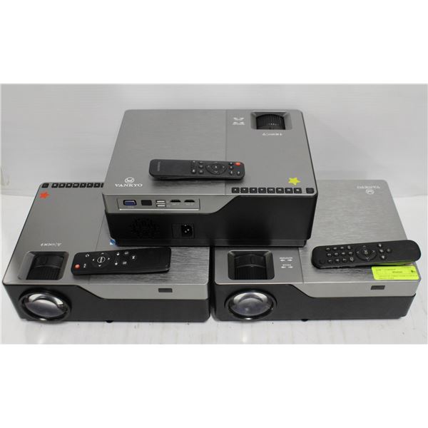 GROUP OF THREE VANKYO M18 LED PROJECTORS