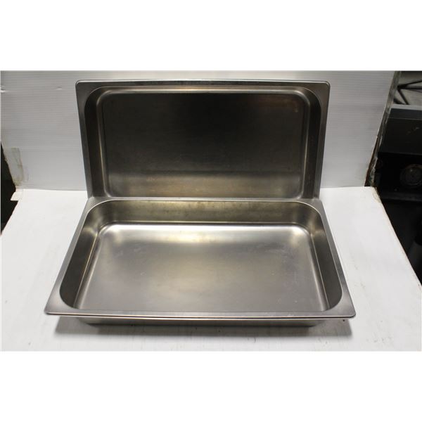 2 FULL SIZE STAINLESS STEEL 2.5  DEEP FOOD PANS