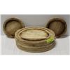 Image 1 : LOT OF 5 WOOD OVAL TRIVETS W/ 2 ROUND TRIVETS