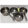 Image 1 : LOT OF 4 STAINLESS STEEL INDUCTION CAPABLE SAUCE