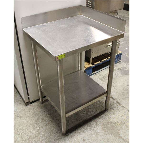 STAINLESS CORNER WORK TABLE