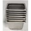 Image 1 : 7 STAINLESS STEEL 1/6 SIZE 4" DEEP FOOD PANS