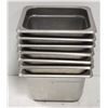 Image 1 : 7 STAINLESS STEEL 1/6 SIZE 4" DEEP FOOD PANS