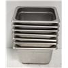 Image 1 : 7 STAINLESS STEEL 1/6 SIZE 4" DEEP FOOD PANS