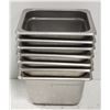 Image 1 : 7 STAINLESS STEEL 1/6 SIZE 4" DEEP FOOD PANS