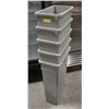 Image 1 : STACK OF 5 SLIM TRASH BINS