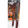 Image 4 : NEW FORGED IN FIRE 8" CHEF'S KNIFE &  PARING KNIFE