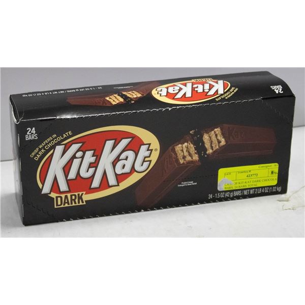 CASE OF KIT-KAT DARK CHOCOLATE BARS, 24 BARS TOTAL