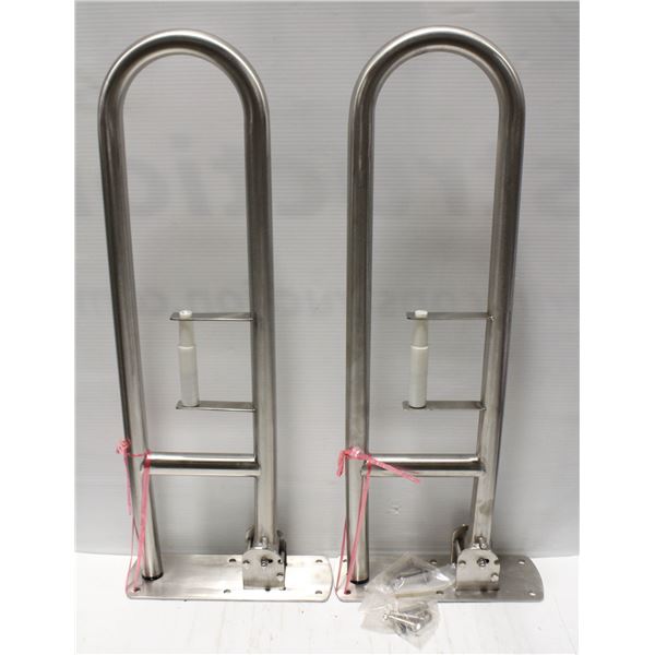 LOT OF 2 COMMERCIAL WALL MOUNT FOLT-UP GRAB BARS