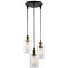 Image 1 : NEW 3 LIGHT GLASS PENDANT DROP DOWN LIGHT WITH