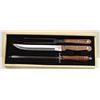 Image 1 : NEW 3 PIECE STAINLESS STEEL CARVING SET IN BOX