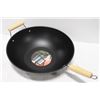 Image 1 : NEW LARGE 35CM CARBON STEEL NON-STICK WOK
