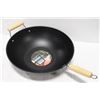 Image 1 : NEW LARGE 35CM CARBON STEEL NON-STICK WOK