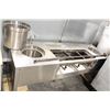 Image 1 : LARGE 8' NATURAL GAS 3 BURNER UNIT W/ DUAL SINK