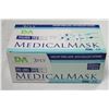 Image 1 : BOX OF 50 DISPOSABLE 3-PLY MEDICAL FACE MASKS