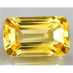 .36ct Emerald Cut Orange Yellow Sapphire Unheated RETAIL $1275 (GEM-0048)