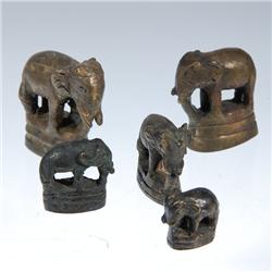 Opium Weight Set Bronze 5 Pieces Elephant (ANT-118)