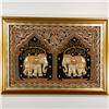 Image 2 : Embroidered/Sequined Dbl Elephant Tapestry (ART-007)