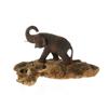 Image 1 : Hand Carved Teak Elephant On burl (CLB-267)