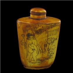 Kamasutra Chinese Bone Snuff Bottle (CLB-528)