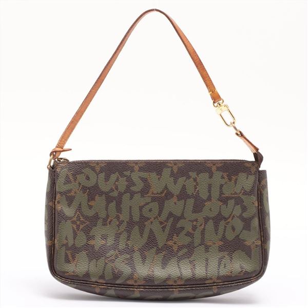 Louis Vuitton Brown Monogram Graffiti Print Coated Canvas Leather Pochette Acces