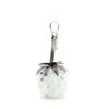 Image 1 : Fendi Fruit Bag Charm Fur and Leather Gray, Green