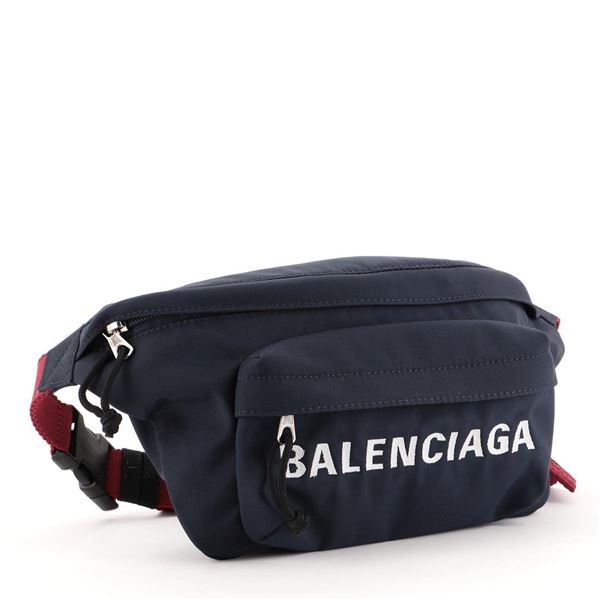 Balenciaga Wheel Belt Bag Nylon Small Blue