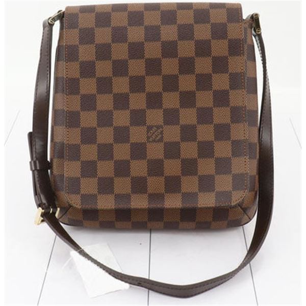 Louis Vuitton Damier Ebene Canvas Leather Musette Salsa Short Strap PM Bag