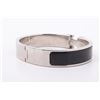 Image 2 : Hermes Black Metal Clic Clac Bangle Bracelet