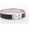 Image 3 : Hermes Black Metal Clic Clac Bangle Bracelet