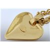 Image 3 : Chanel Vintage Gold-tone Metal CC Heart Pendant Necklace