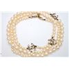Image 1 : Chanel Gold-tone Metal Faux White Pearl Extra Long Necklace