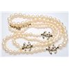 Image 2 : Chanel Gold-tone Metal Faux White Pearl Extra Long Necklace